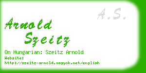 arnold szeitz business card